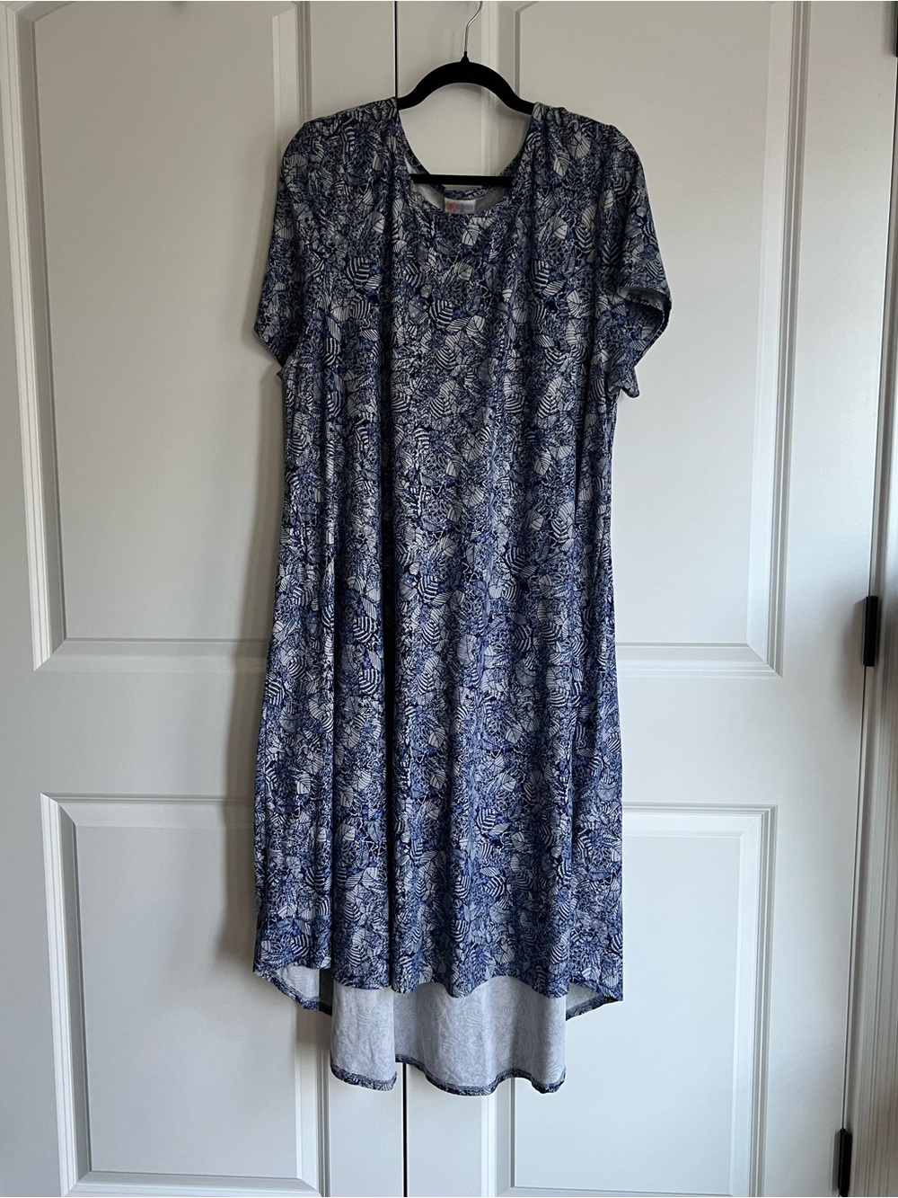 LuLaRoe Navy & White Floral High-Low Dress